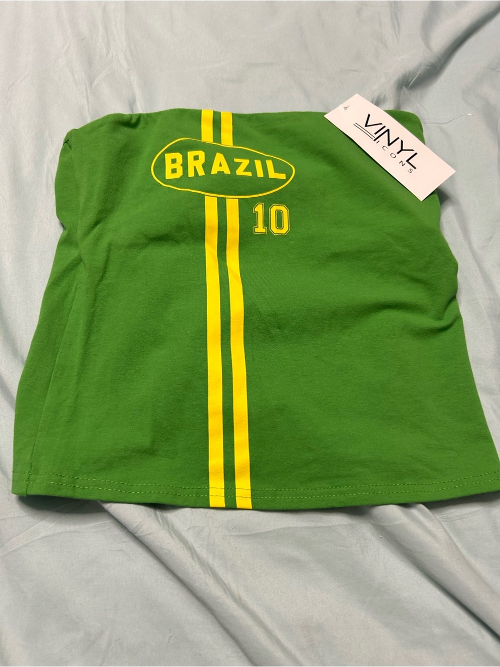 Soccercore Brazil 10 Green Kids Tee